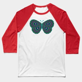 Butterfly Mandala Baseball T-Shirt